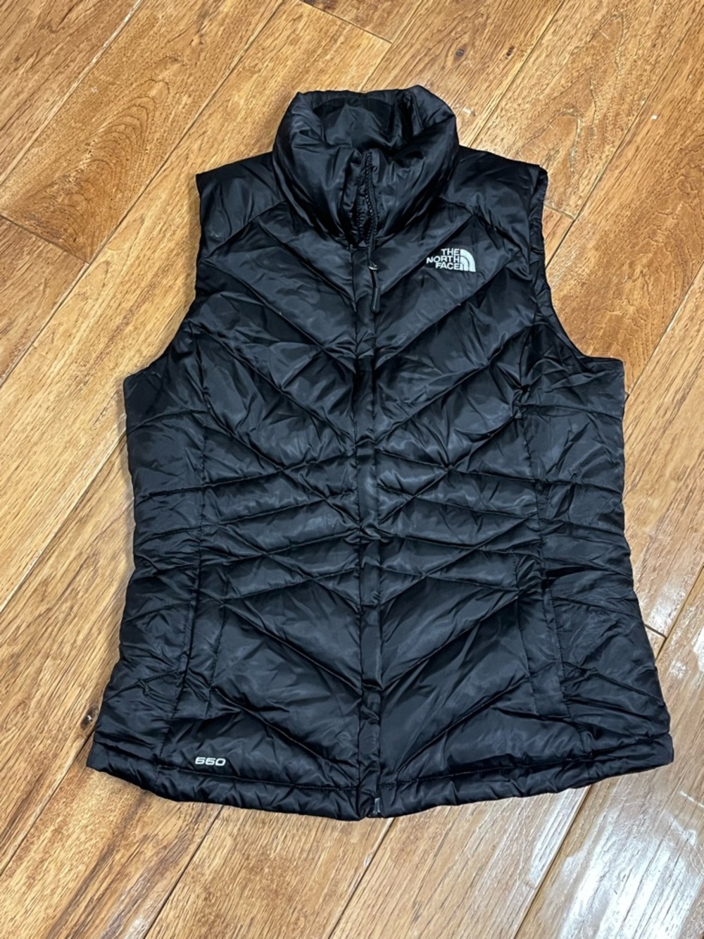 The North Face Black Quilted 550 Down Vest
